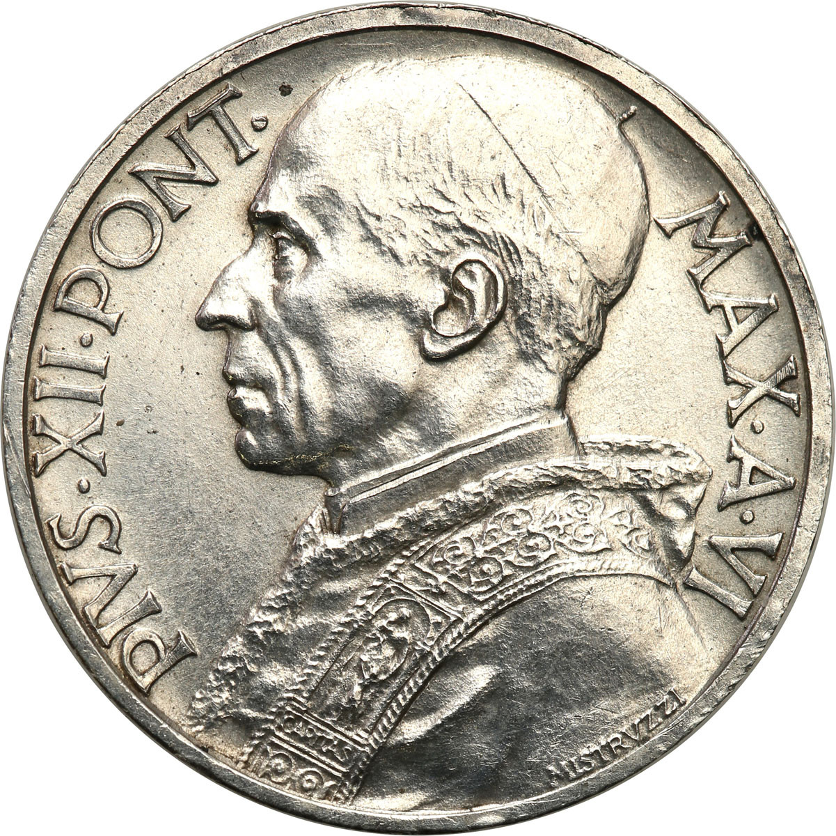 Watykan. Pius XII. 5 Lirów 1944 - Rzadszy rocznik